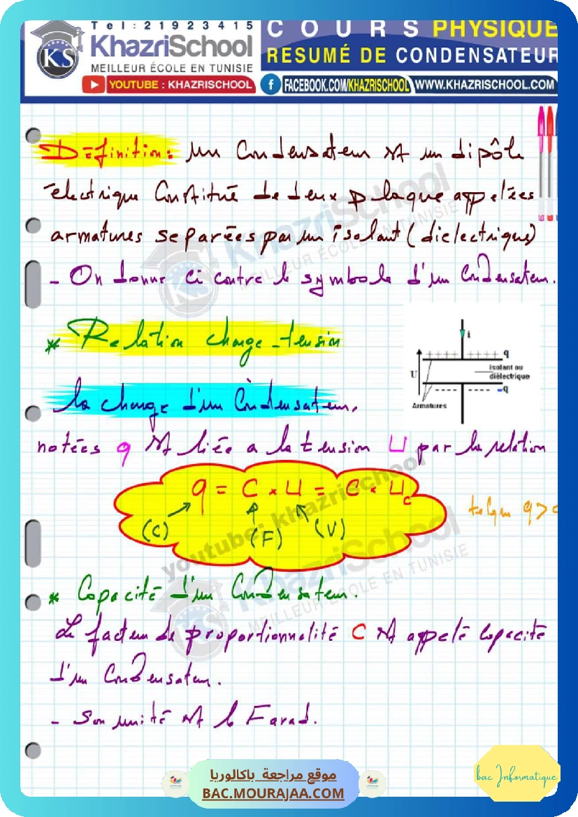 resume condensateur