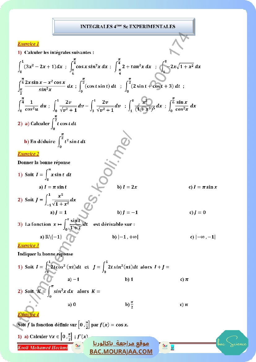 integrales serie corrige