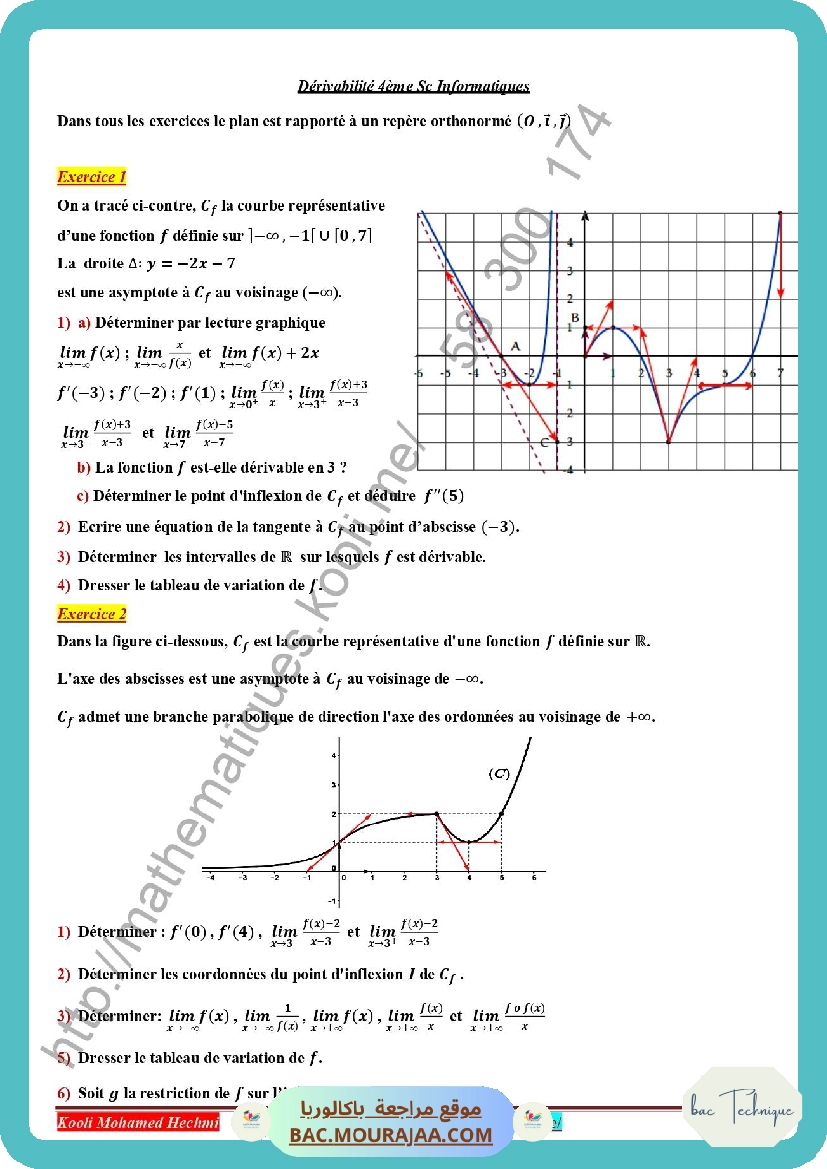 derivabilite serie corrige