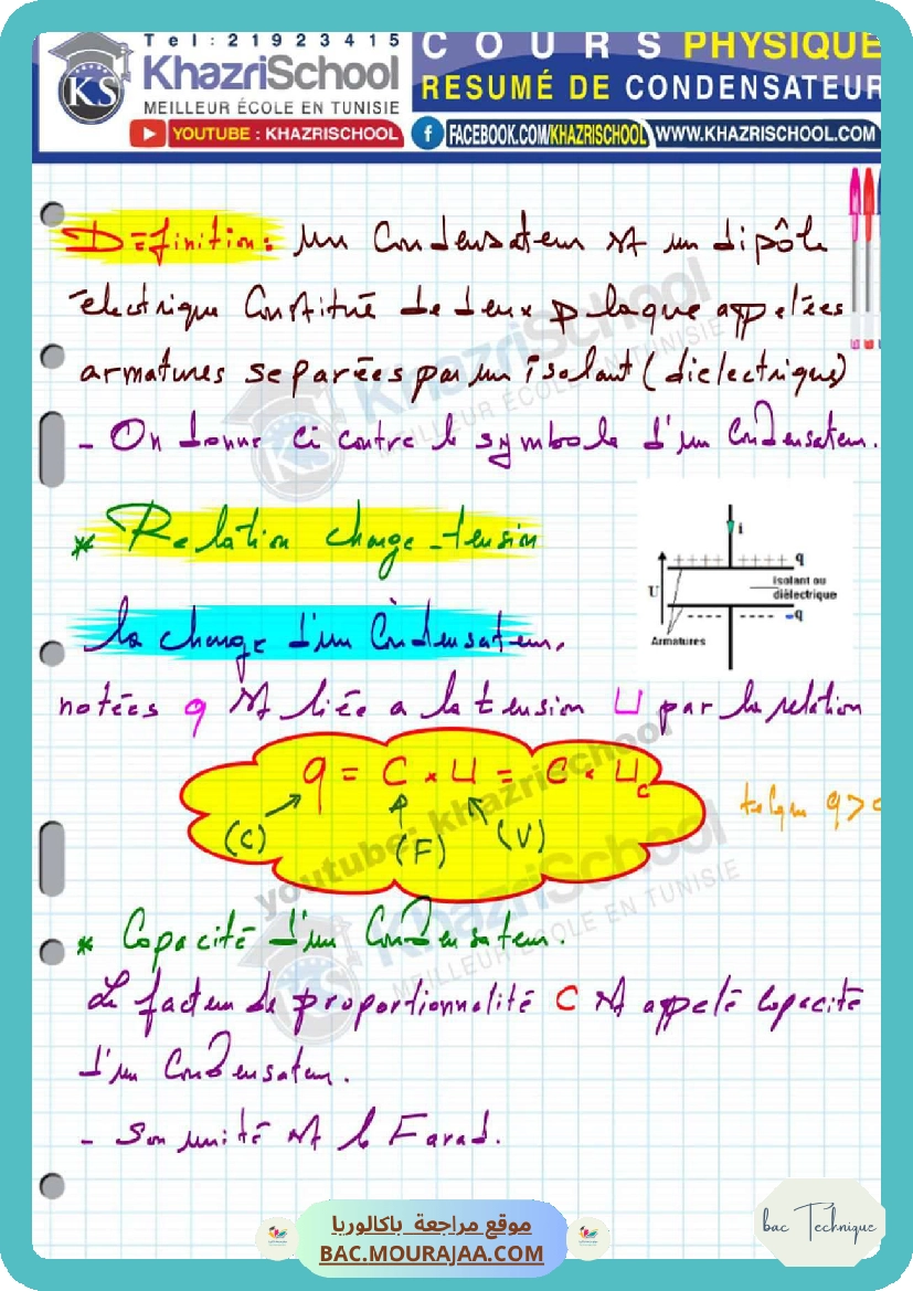 resume condensateur