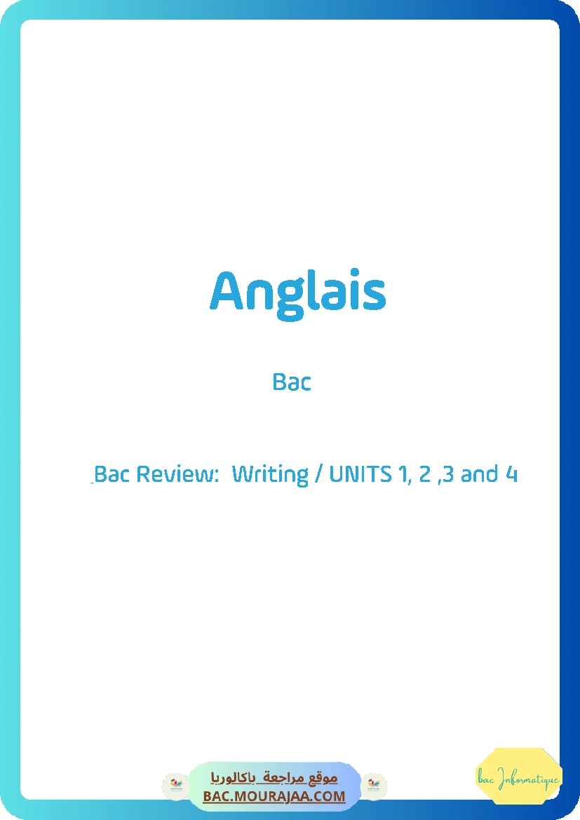 bac review english unit 1-2-3