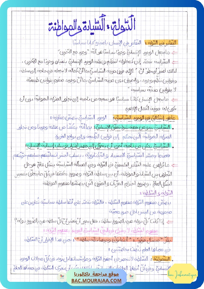 الدولة السيادة و المواطنة