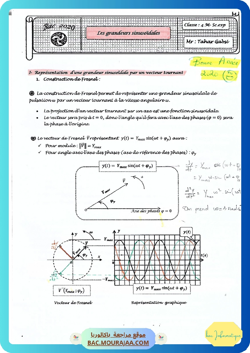 Cours Phy 5 grandeurs sinusuidales