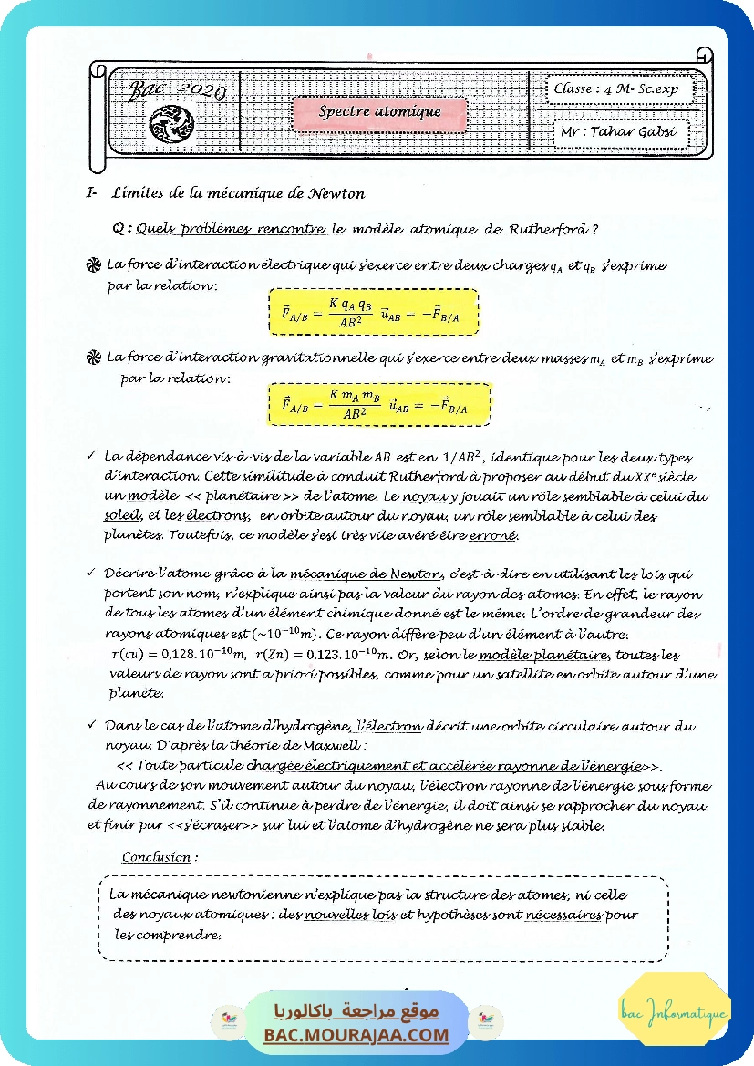 Cours Phy 10 Spectre atomique
