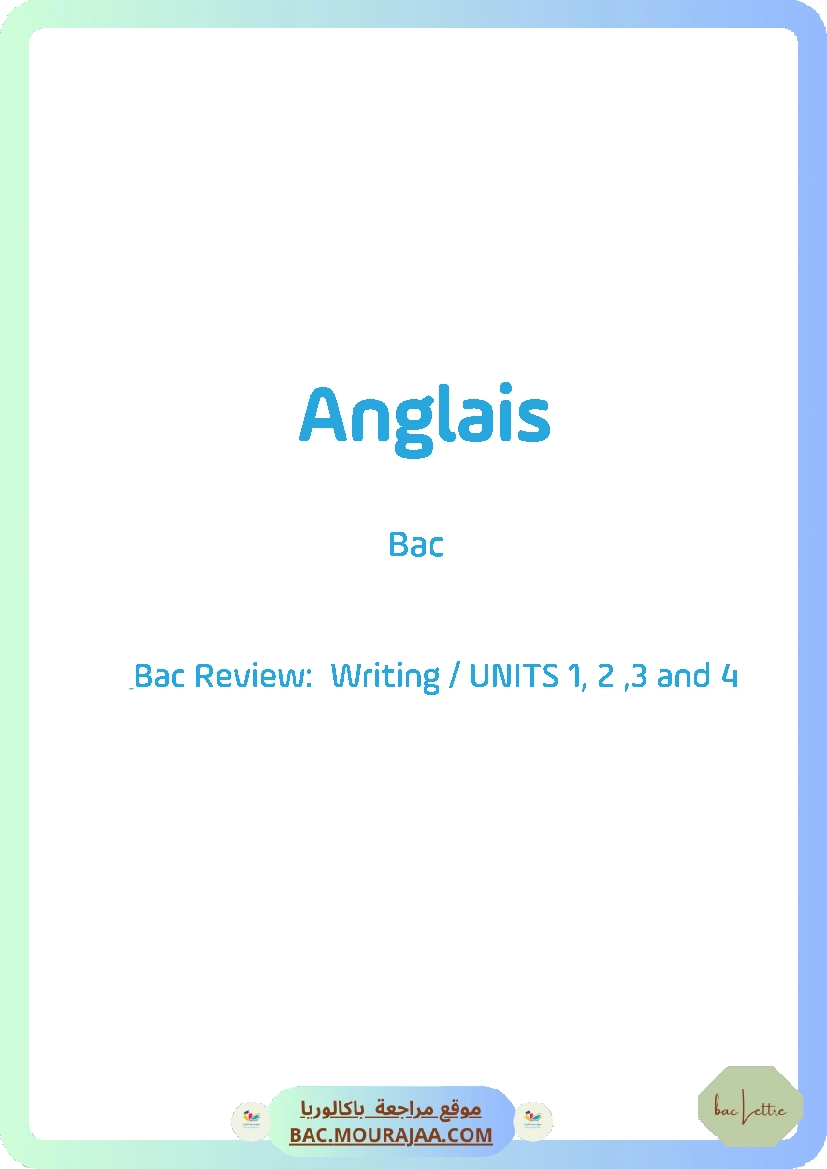 bac review english unit 1-2-3