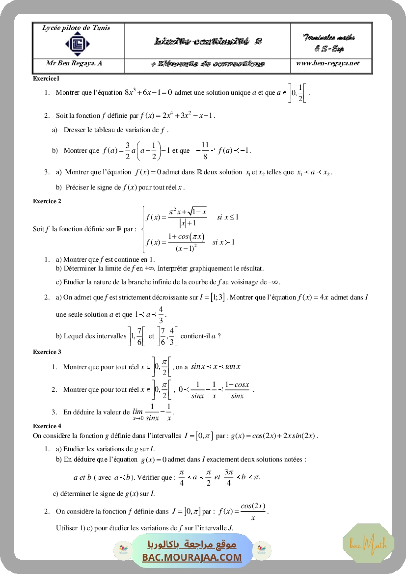 Limites  Continuite 2