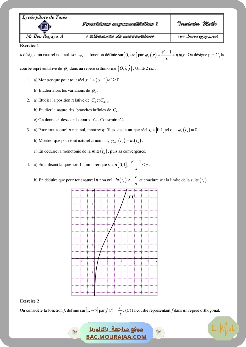 Fonctions Exponentielles 1
