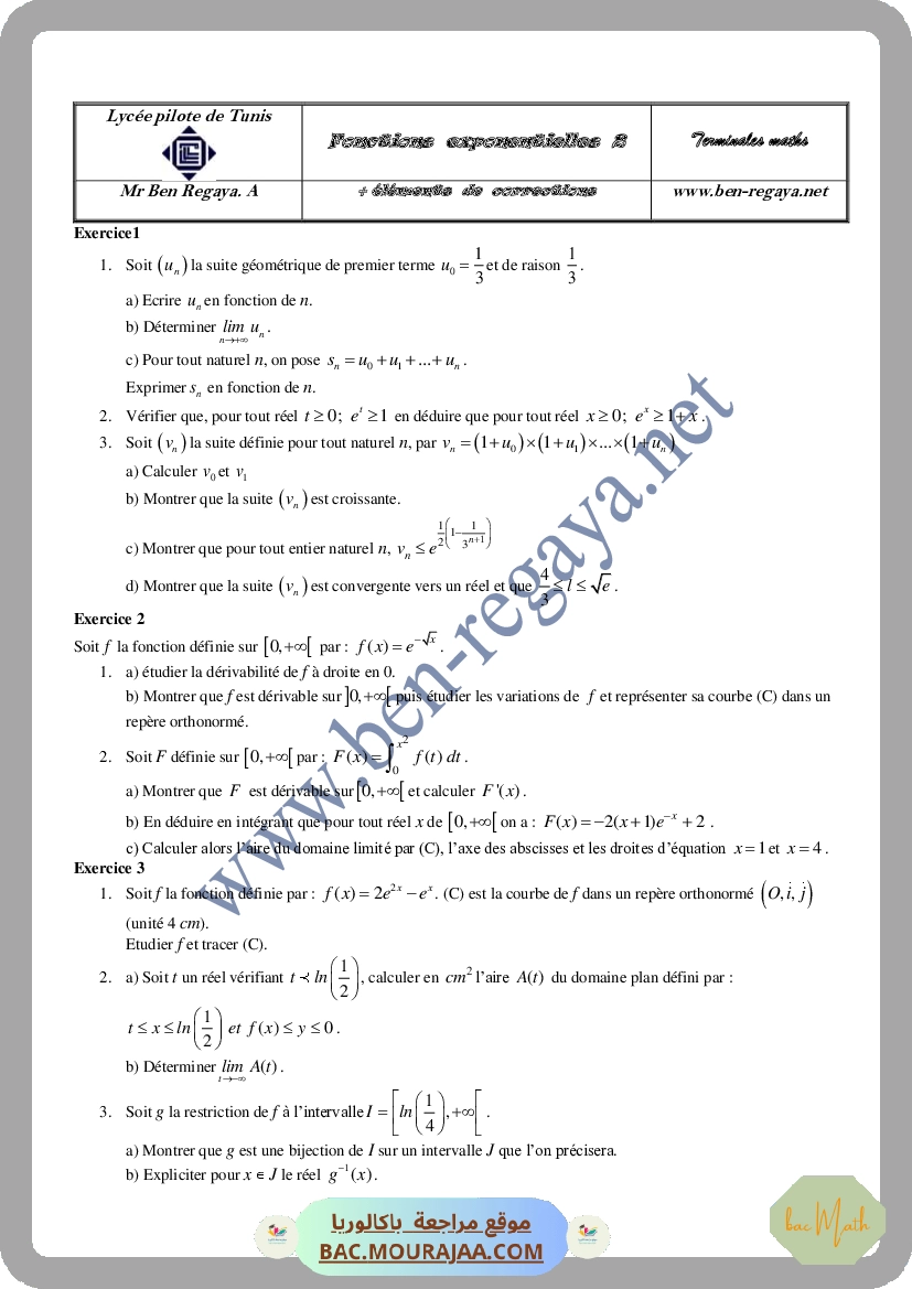 Fonctions Exponentielles 2