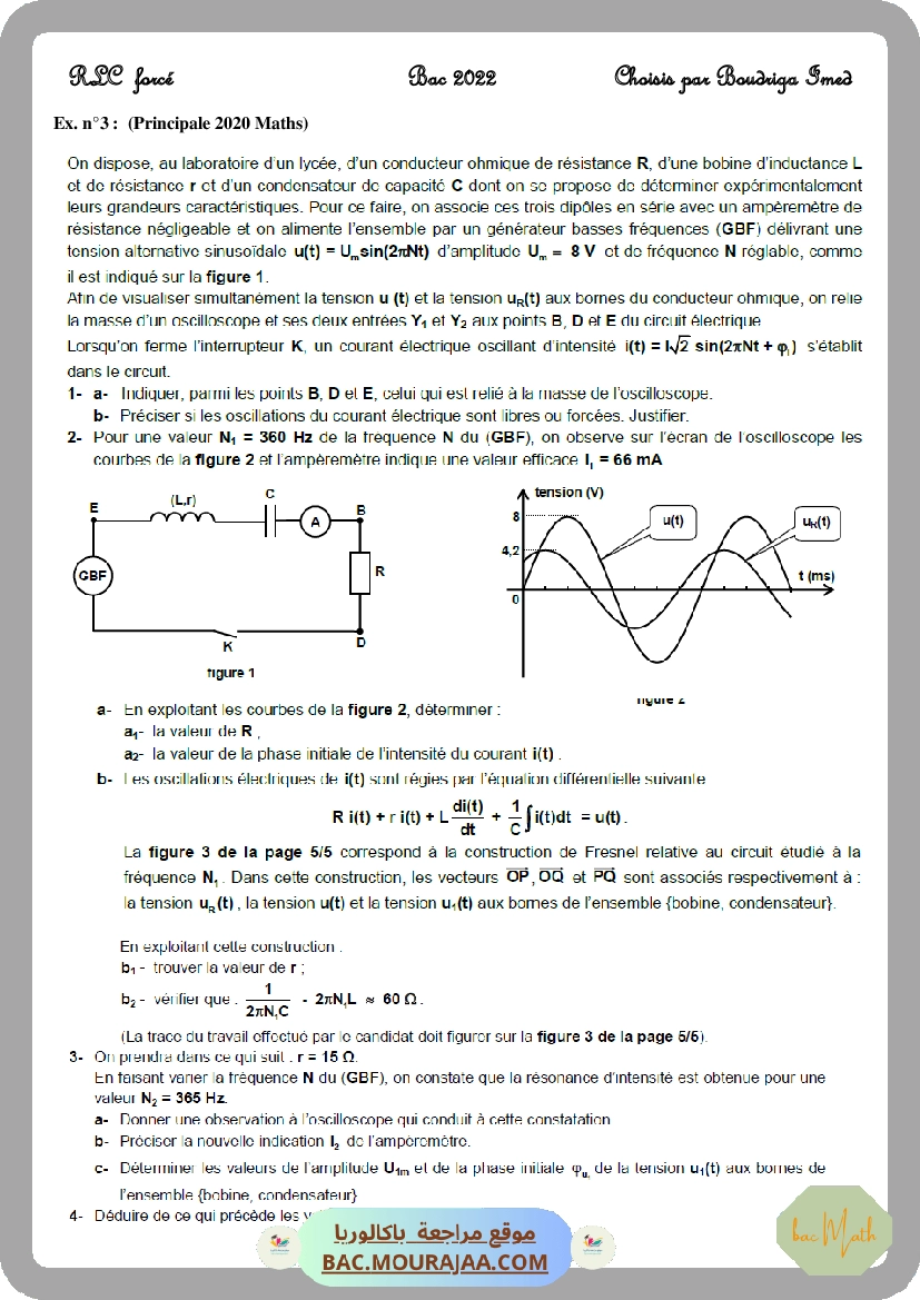 Dipôle-RLC-force