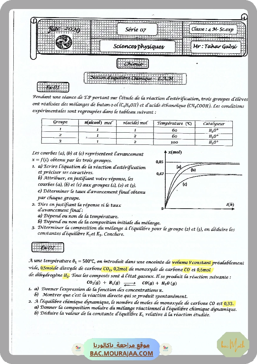 Serie 7 LAM + Loi de moderation