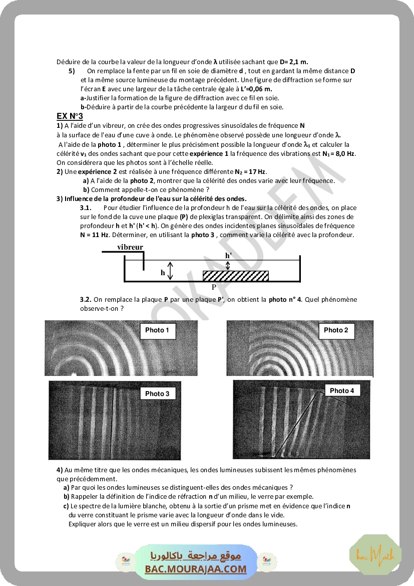 serie-8-interaction-onde-matiere-Math