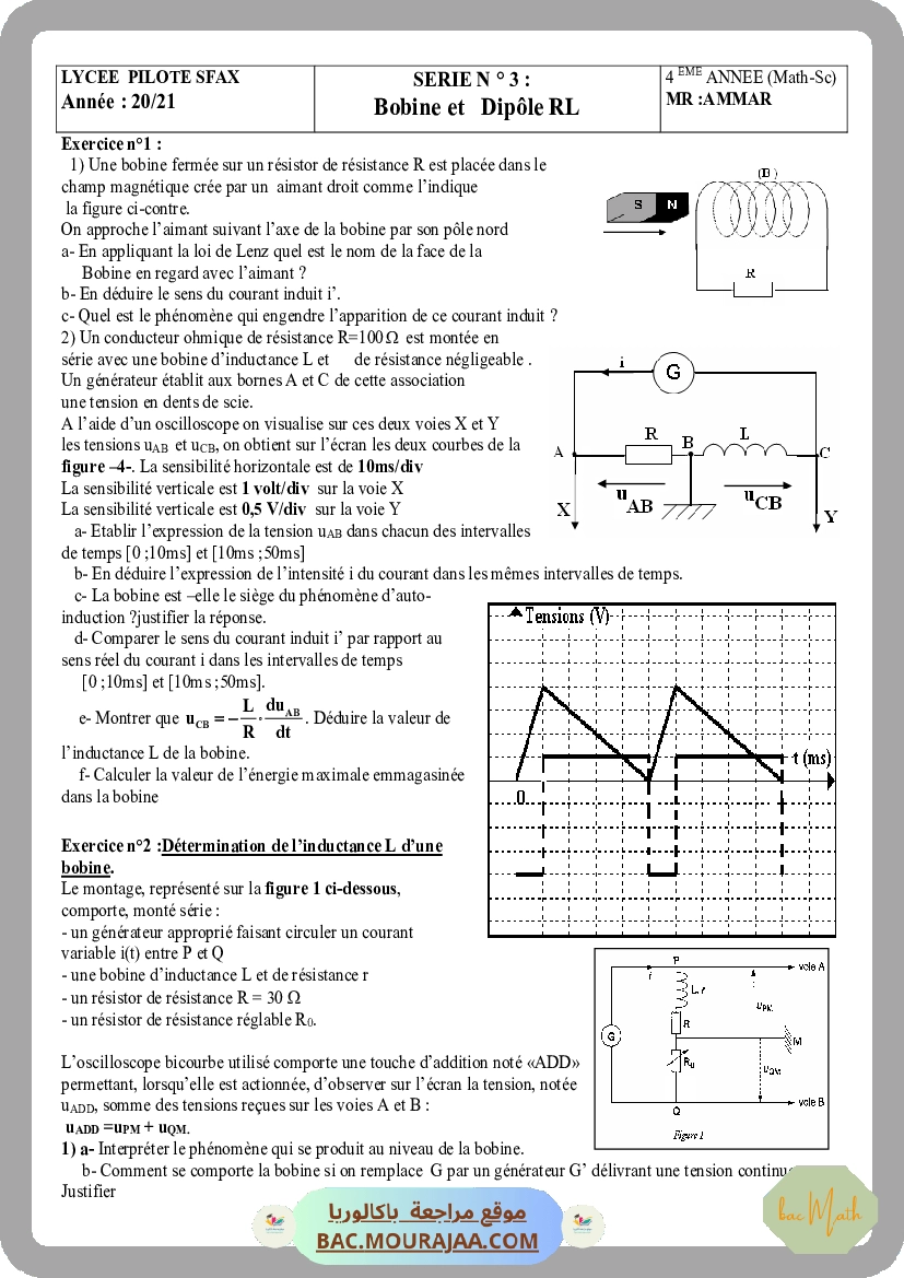serie bobine et RL