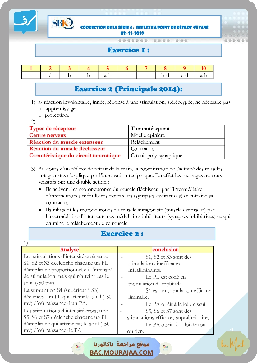 Correction Serie 4 27-10 2019