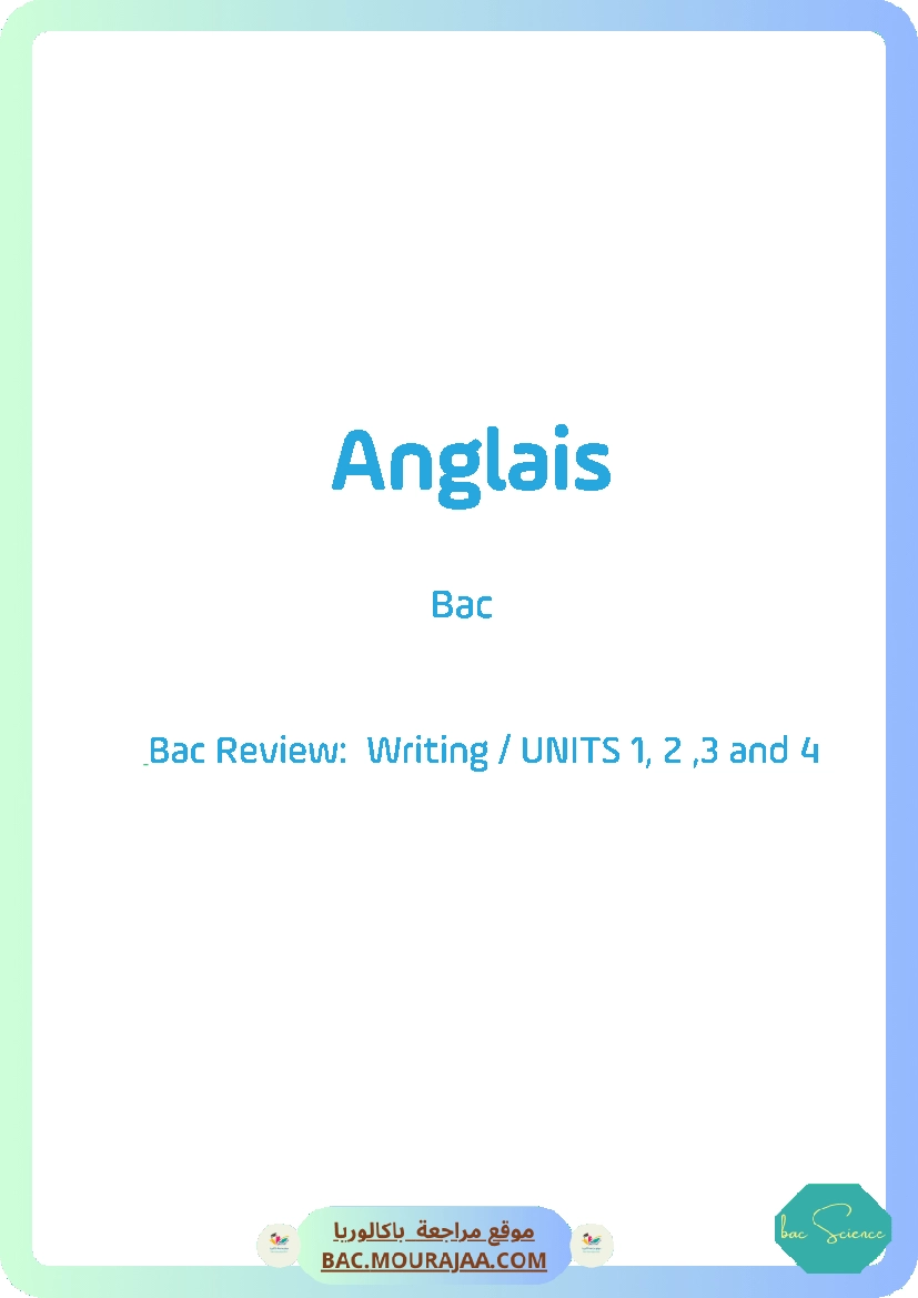 bac review english unit 1-2-3