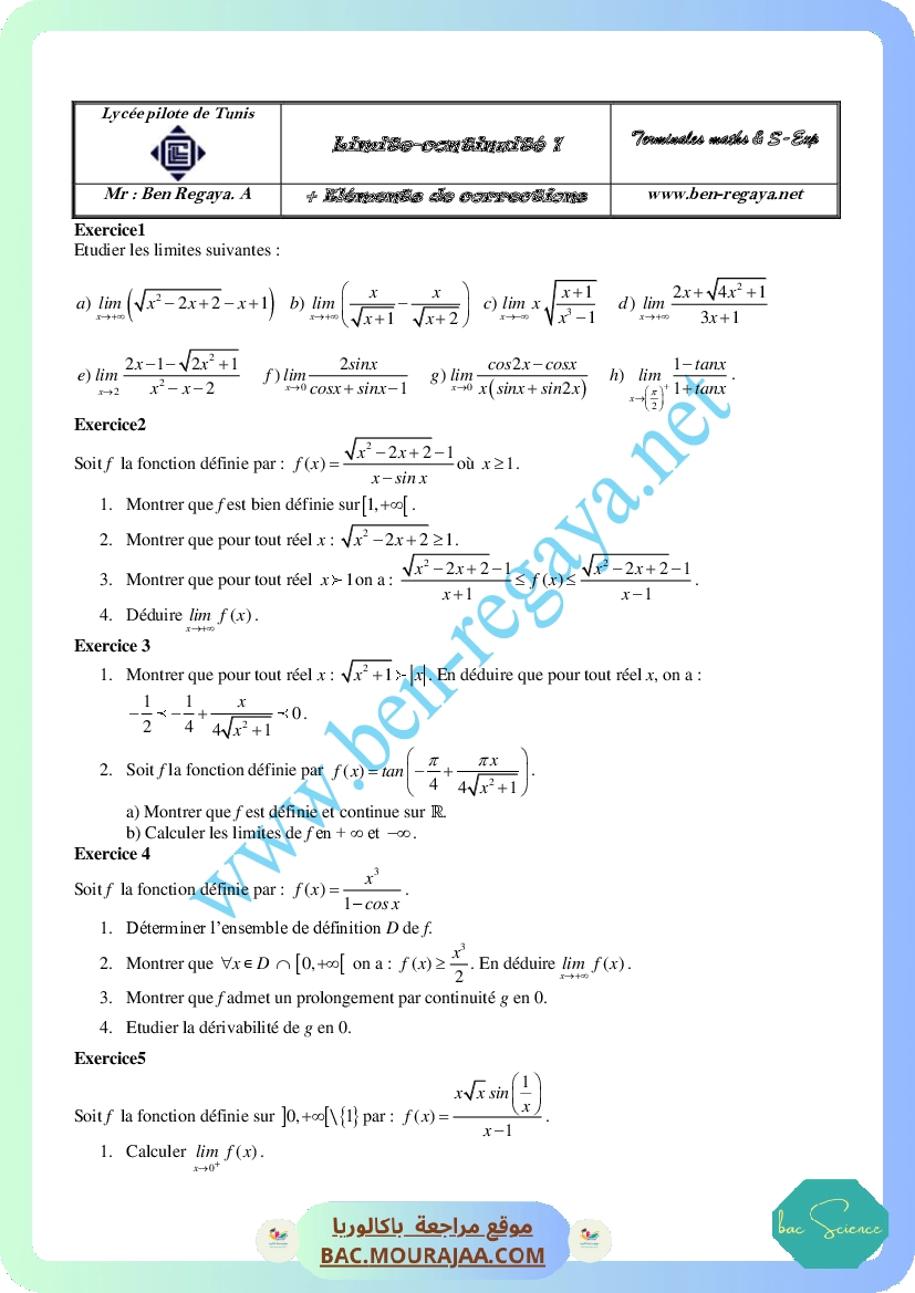 4. Limites continuit 1 corrections 1@