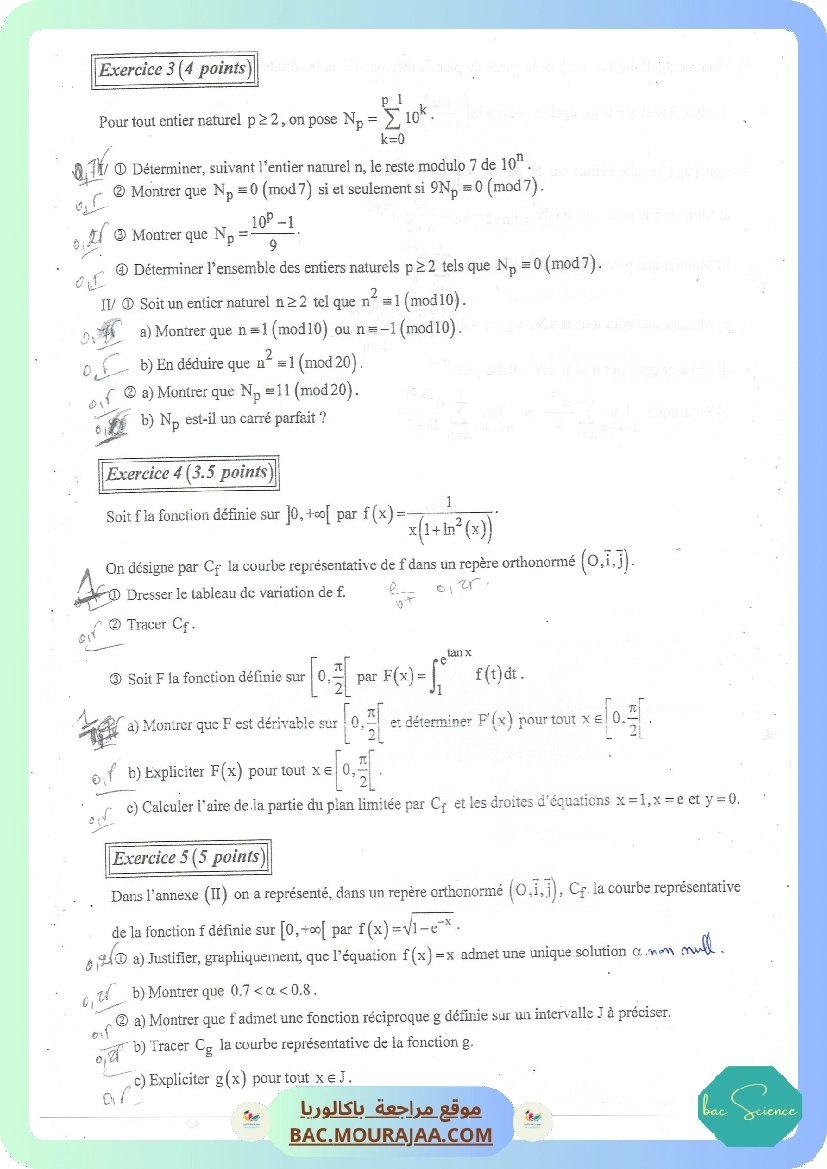 Exercices de devoirs
