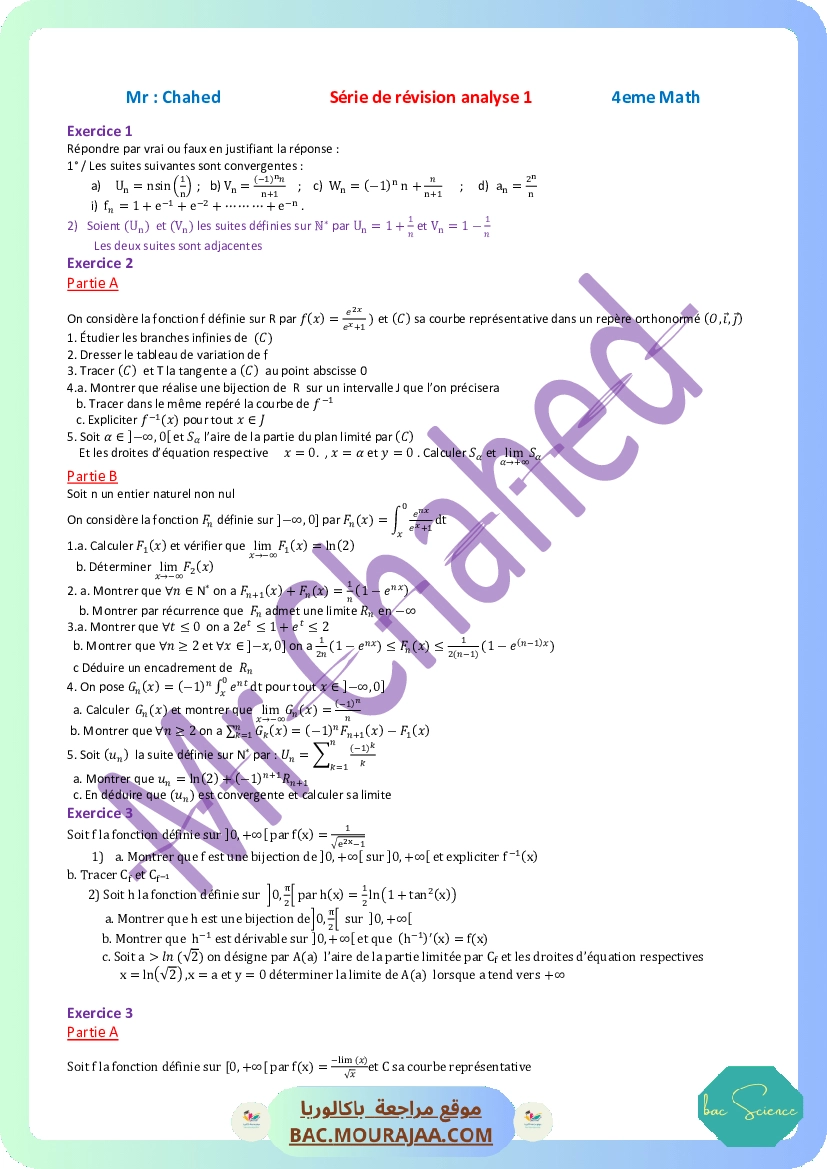 Serie de revision analyse 1