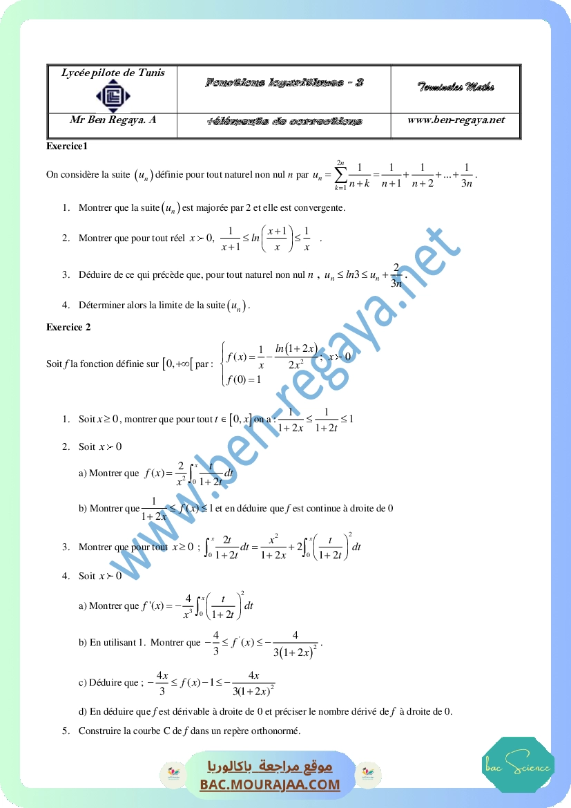 Fonctions Logarithmes 3