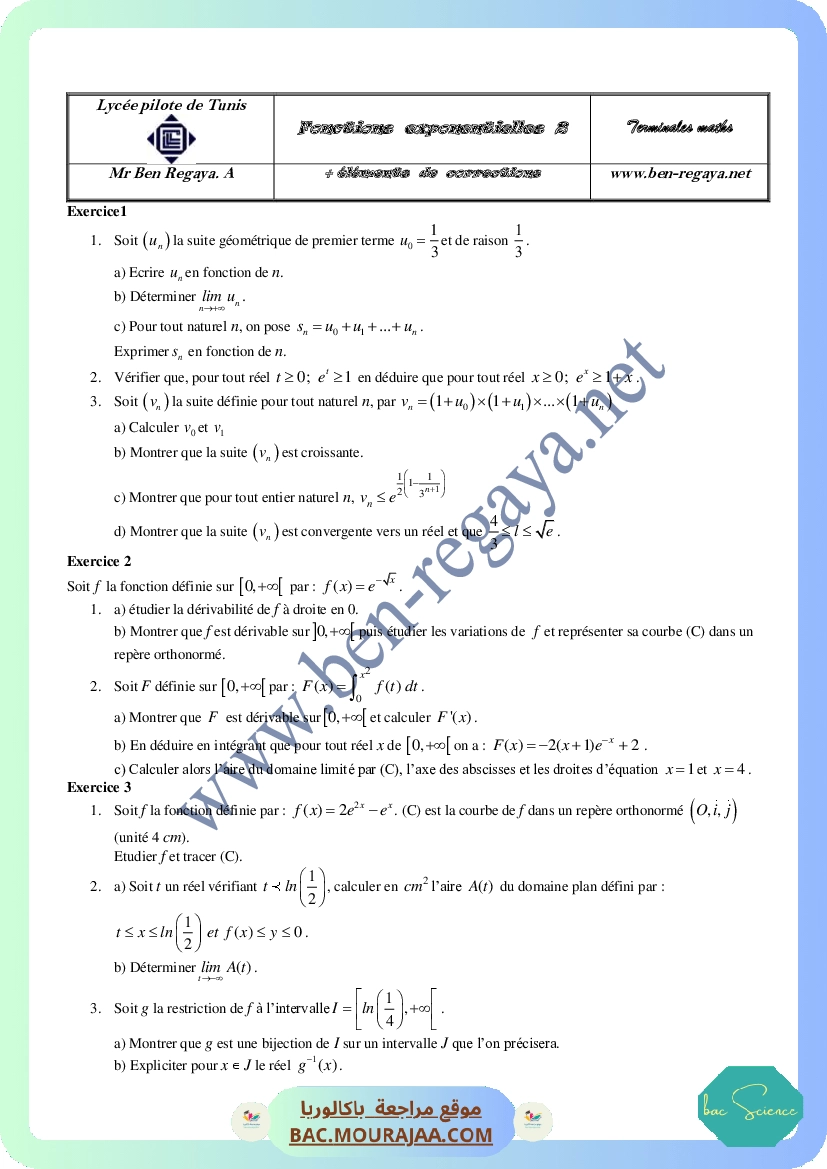 Fonctions Exponentielles 2