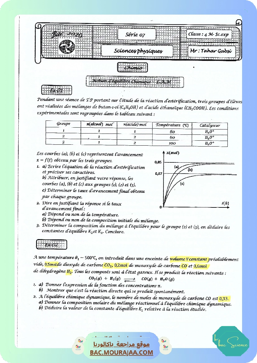 Serie 7 LAM + Loi de moderation