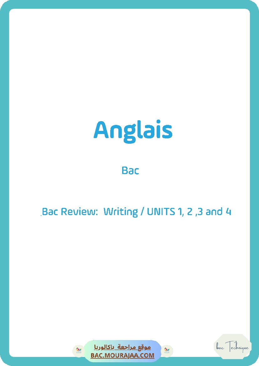 bac review english unit 1-2-3