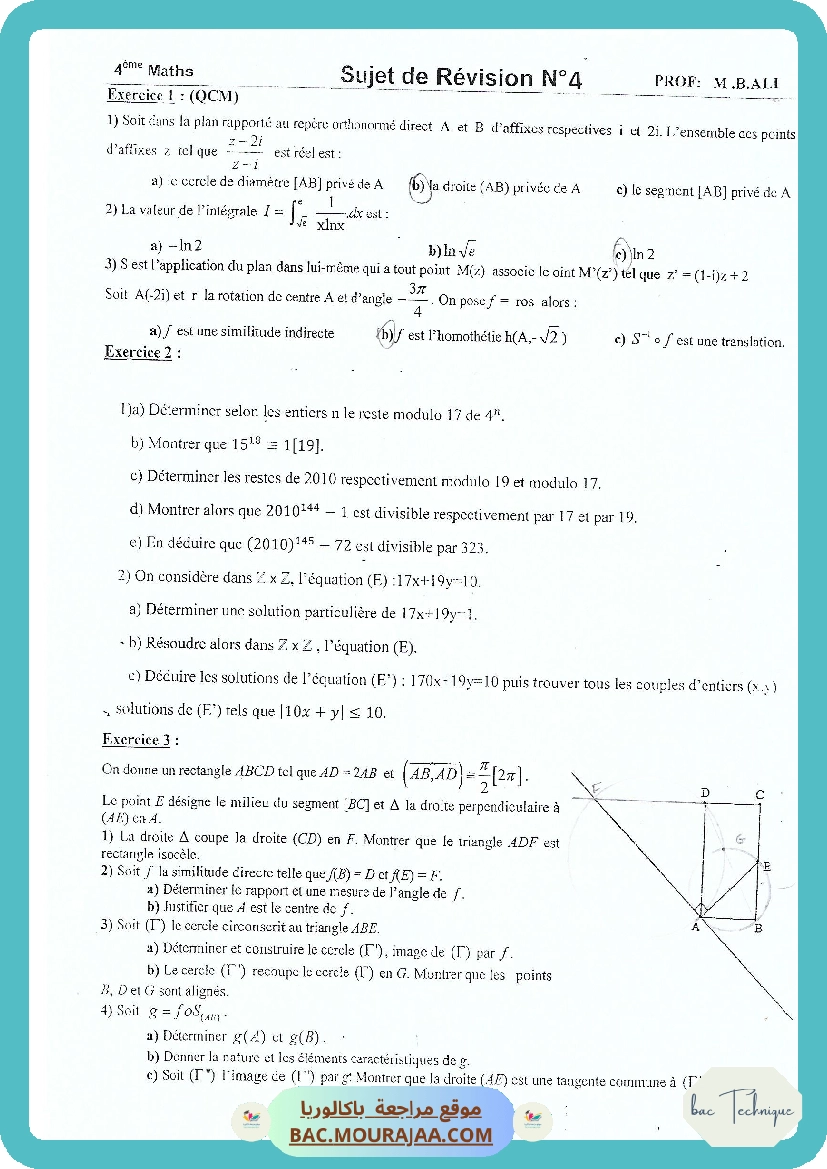 Sujet de Revision 4