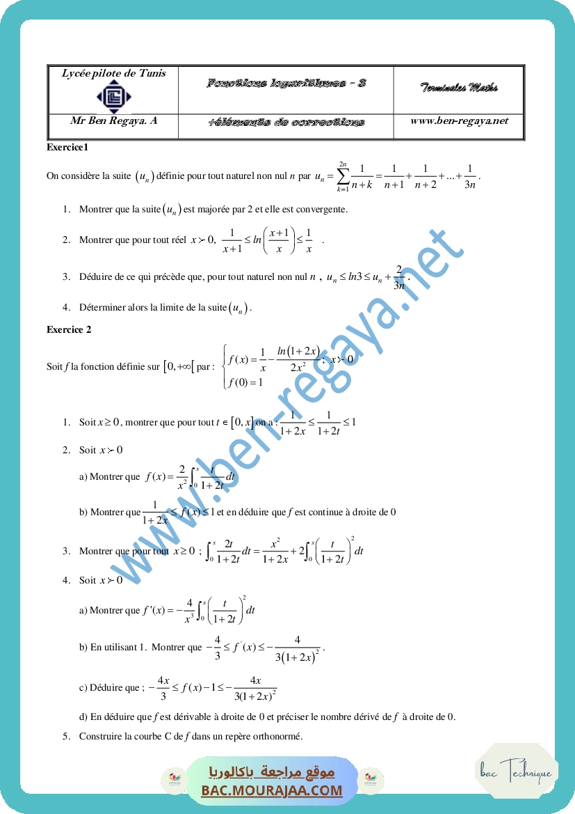 Fonctions Logarithmes 3