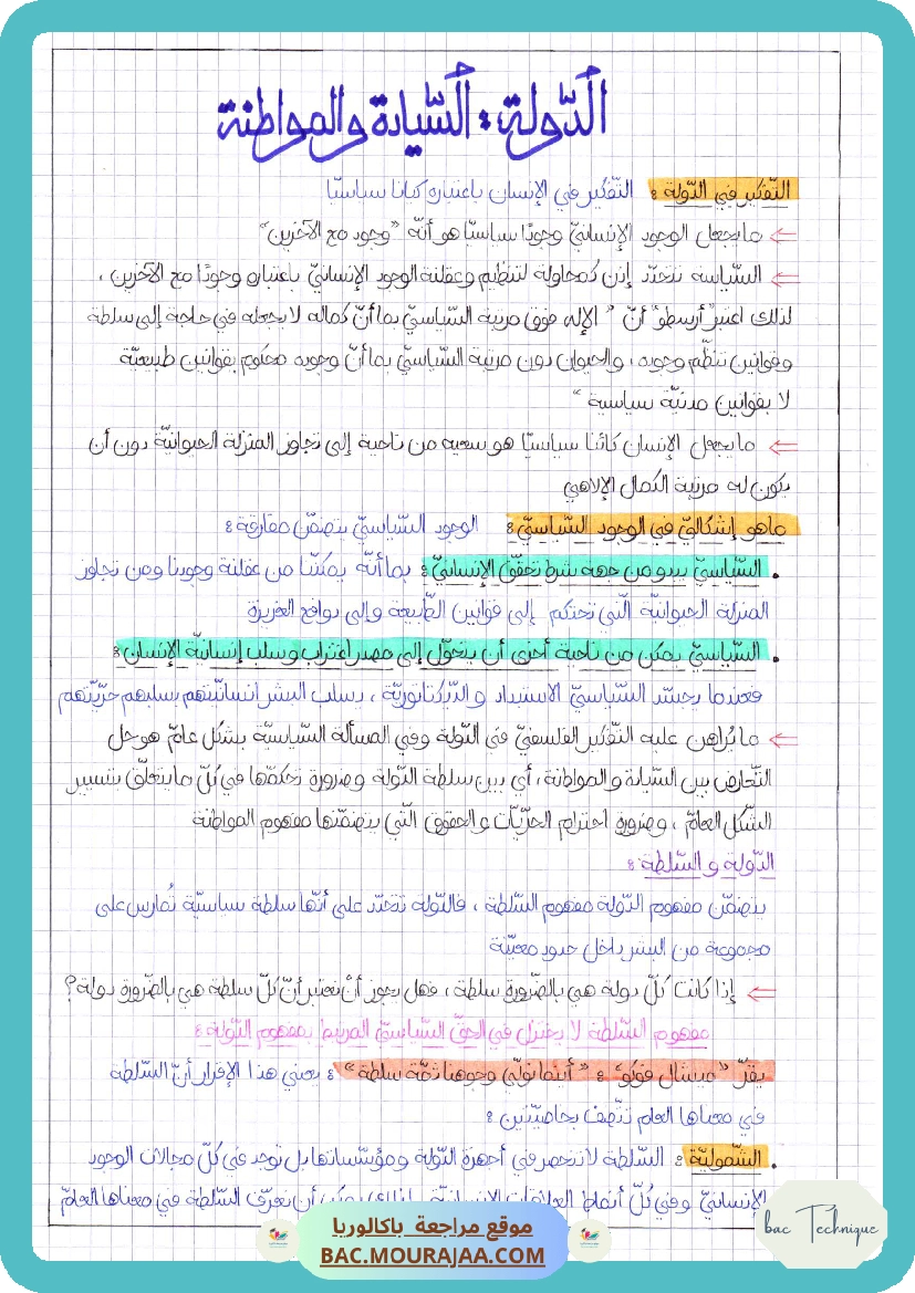 الدولة السيادة و المواطنة