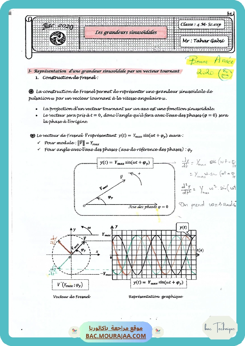 Cours Phy 5 grandeurs sinusuidales