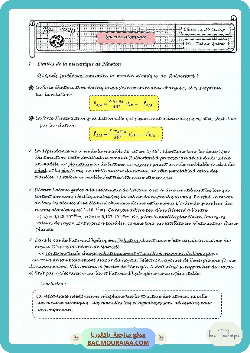 Cours Phy 10 Spectre atomique